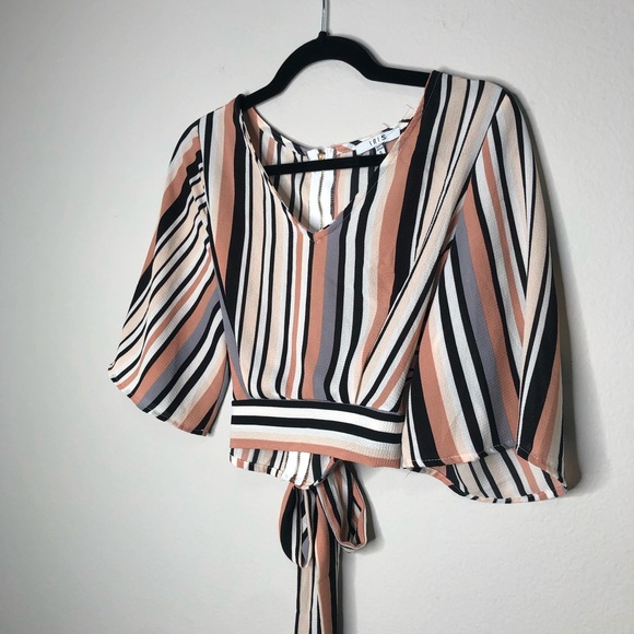 iris Tops - Colorful Striped Crop Top